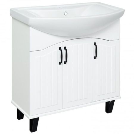 Тумба под раковину Runo Марсель 80 4620750028855 Белая, артикул 4620750028855