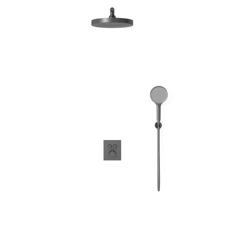 Душевой комплект Inspire VSFW-3I21T2GM встраиваемый, термостатический, 2 режима, вороненая сталь, артикул VSFW-3I21T2GM