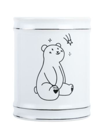 Стакан для зубных щеток Fixsen Teddy FX-600-3 Белый Черный, артикул FX-600-3