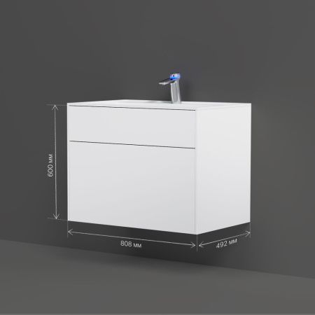 M50AFHX0803WM Inspire V2.0, База под раковину, подвесная, 80 см, 3 ящика, push-to-open, белый матовы M50AFHX0803WM Inspire V2.0, База под раковину, подвесная, 80 см, 3 ящика, push-to-open, белый матовы