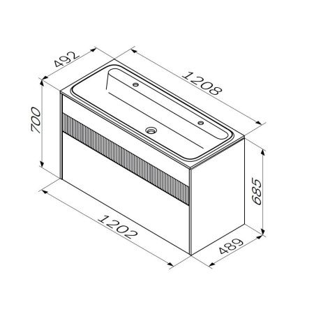 M8FFUX1202WM Func, База 2 ящика (push-to-open), 120 см, цвет белый матовый M8FFUX1202WM Func, База 2 ящика (push-to-open), 120 см, цвет белый матовый