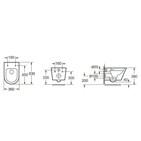 Подвесной унитаз Lavinia Boho Biore Rimless 3304003R, артикул 3304003R