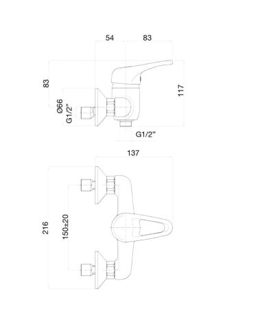 Смеситель для душа Fiore PLANET 37CR1200, хром, артикул 37CR1200