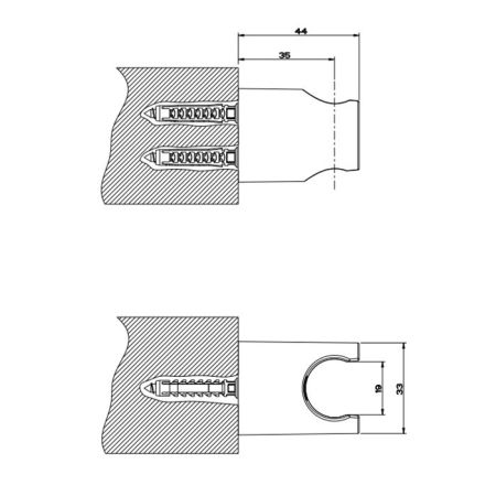 Gessi Emporio Emporio shower Держатель неподвижный для душевой лейки, цвет: Chrome, артикул 47271#031