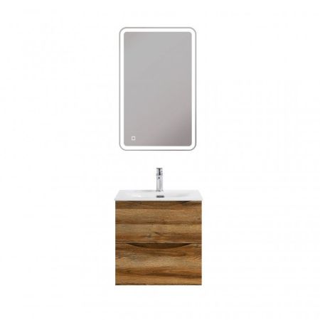 MARINO-CER-MINI База под раковину подвесная с двумя выкатными ящиками, Rovere Rustico, 596x390x500, MARINO-CER-MINI-600-2C-SO-RR-P, артикул MARINO-CER-MINI-600-2C-SO-RR-P