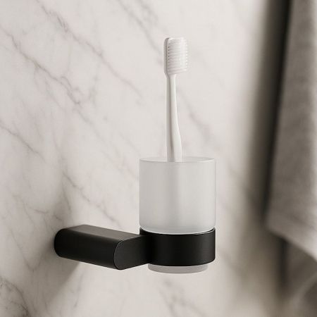 Стакан для ванной комнаты Knotlor SC102BL, черный, артикул SC102BL