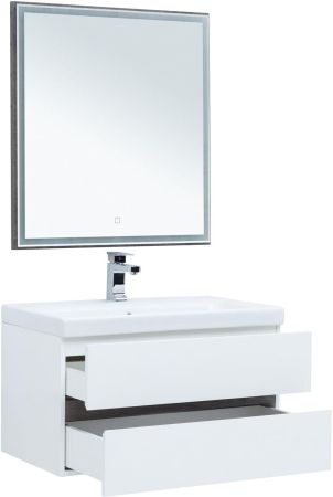 Тумба под раковину Aquanet Беркли 80 белый/дуб рошелье, артикул 00254290