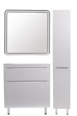 Тумба напольная "Бергамо мини 90" (2 ящ.) Люкс антискрейтч белый, PLUS, артикул СС-00002361