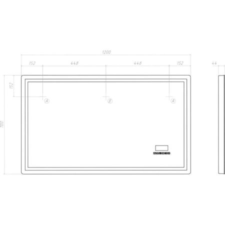 Зеркало VIGO Geometry Media voice 1200, артикул 052