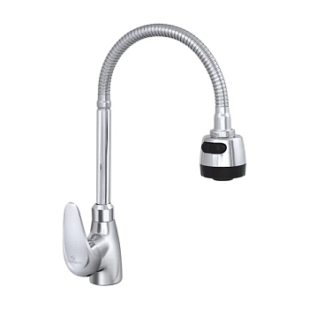 Смеситель для кухни с гибким изливом и режимом "душ" Славен СЛ-ОД-В25, хром