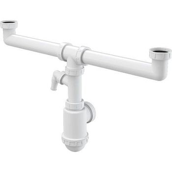 Сифон для кухонной мойки Alcaplast A448P-DN50/40 Белый