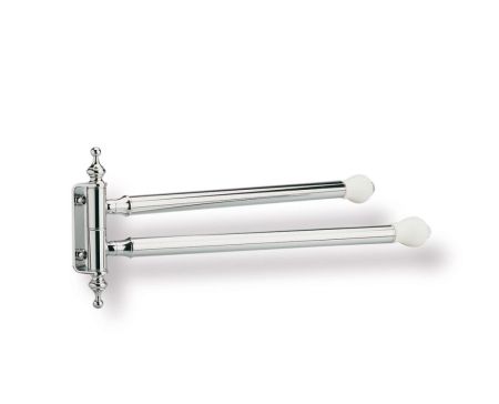 Stil Haus Nemi, полотенцедержатель двойной поворотный, цвет хром - белая керамика, артикул N16(39)