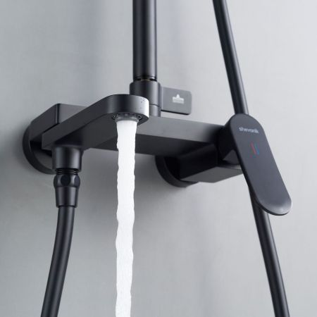Душевая система Shevanik S4536H, черный, артикул S4536H