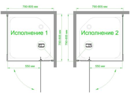 Душевой угол Royal Bath  RB  HPV-C-BL 80х80х213 (матовое), артикул RB80HPV-C-BL