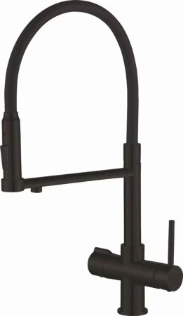 Смеситель для кухни Rose R758H, черный, артикул R758H