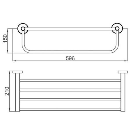 Полка для полотенец D-Lin D250111, черный, артикул D250111