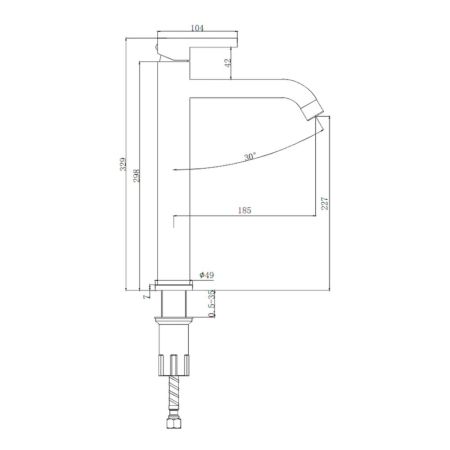 Смеситель для раковины Splenka S221.15.09, графит