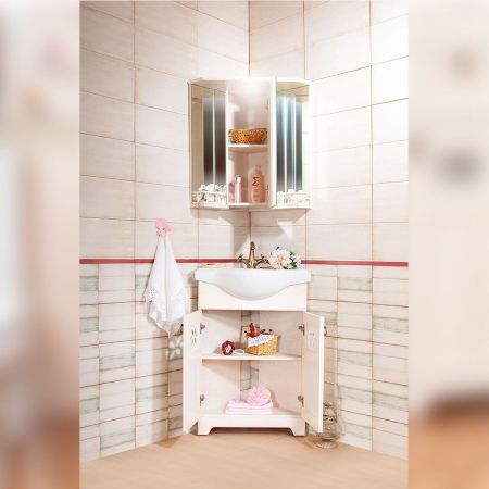 Комплект мебели для ванной Бриклаер КАНТРИ 60K, бежевый, артикул КАНТРИ 60K