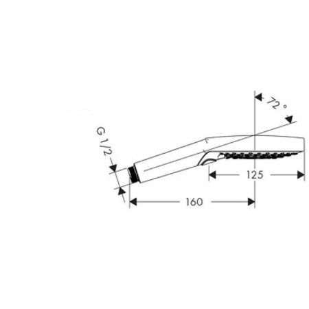 Ручной душ, Hansgrohe, Raindance Select S, диаметр лейки, мм-125, форма-круглая, количество режимов-3, тип струи-Rain, RainAir, Whirl, цвет-белый/хром, артикул 26530400
