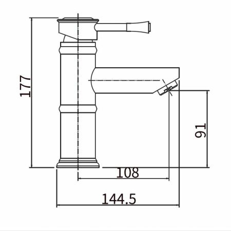 Смеситель для раковины FASHUN A51008, сатин