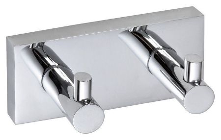 Вешалка-планка Beta с 2-мя крючками 120x55x50мм, хром, артикул 132405202