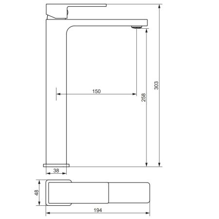 530250600 Gala, смеситель для раковины высокий, золото