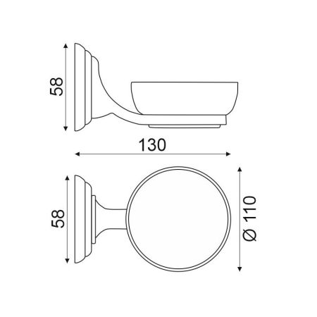 Мыльница Maretti Karla KA8012010, хром, артикул KA8012010