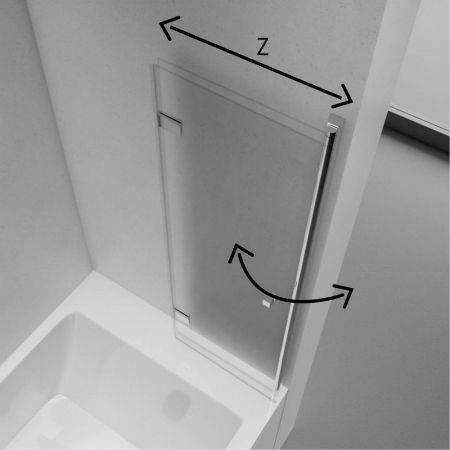 Шторка для ванны NEW TRENDY NEW SOLEO 110 см P-0082 L (хром), артикул P-0082