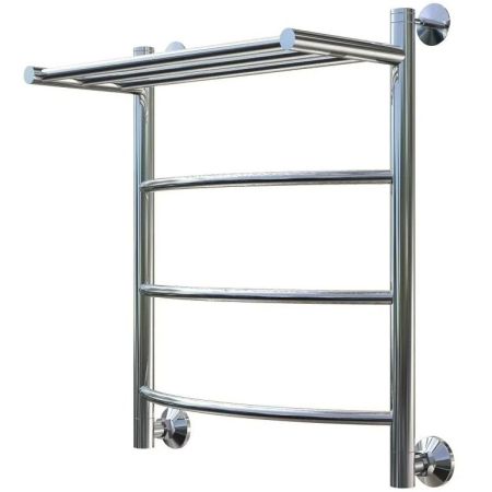 Водяной полотенцесушитель Тругор Приоритет 1 П НП 60x40 с полкой Хром, артикул Приоритет1/нп6040П