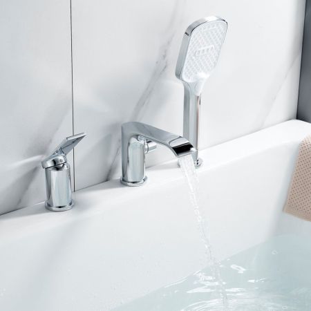 Смеситель на борт ванны Shevanik S4112, хром