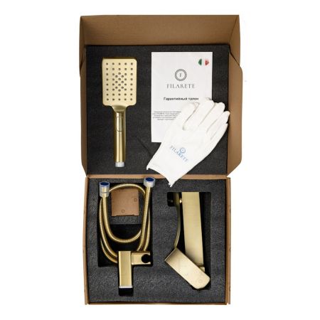 Смеситель для ванны FILARETE Waterfall FL2110MG, матовое золото, артикул FL2110MG