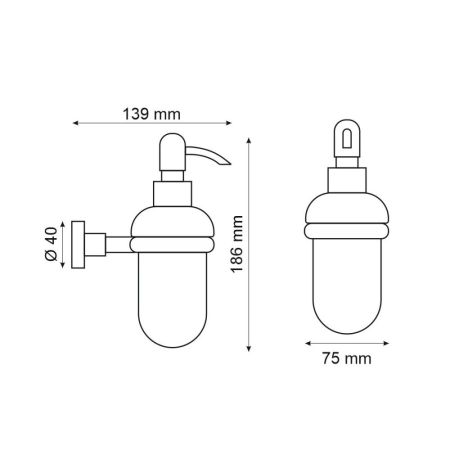 Дозатор жидкого мыла Webert Rimini RI500201010, золото, артикул RI500201010