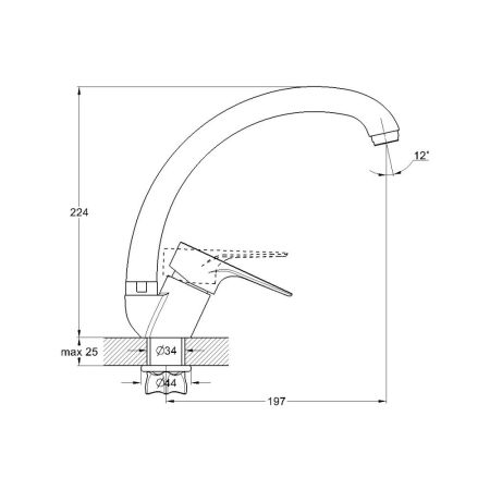 Смеситель для кухни G.Lauf NUD4-A045YW, белый