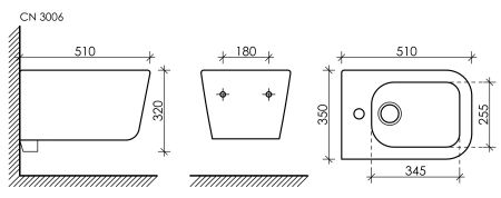 Подвесное биде New Day CN3006, артикул CN3006