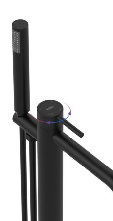 Смеситель для ванны напольный Raiber RPB-010, черный, артикул RPB-010