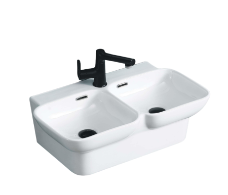 Раковина Double NEMI (650х390х250) двойная подвесная Cerutti SPA, артикул СТ9702