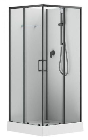 Душевая кабина Aquanet Passion EVO S Black 90x90