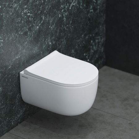 Комплект BERGES для монтажа  подвесного унитаза: инсталляция NOVUM525, кнопка F3 хром глянец, унитаз EGO Rimless, сидение дюропласт  Toma Slim SO, микролифт, быстросьем, артикул 047253