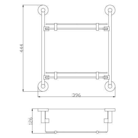 Полка стеклянная Rav Slezak COLORADO COA0802, хром, артикул COA0802
