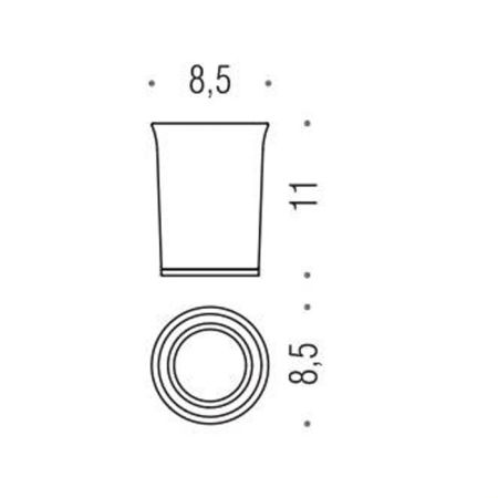 Colombo Link запчасть -  стеклянный стакан для подвесного стаканчика, артикул B2452-VAN