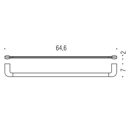Colombo Trenta Полотенцедержатель 64,6см, цвет: хром, артикул B3011.CR