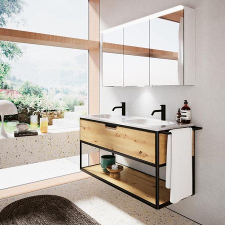 Burgbad  VRY Полотенцедержатель 44 см, для мебели, черный матовый, артикул HHAS001