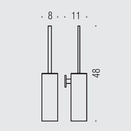 Colombo Look Туалетный ёршик, подвесной, пластик, цвет: PVD золото матовое, артикул B1607.OM
