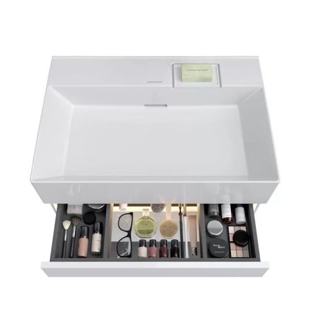 Тумба LOGICA подвесная 2 ящика 70 см, белоснежный, артикул LOG.70.2\WHT