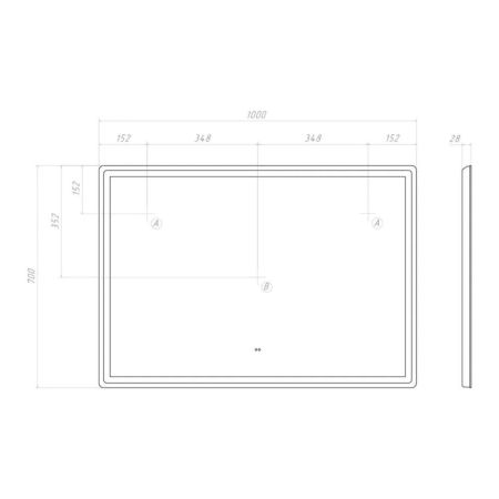 Зеркало VIGO Geometry Comfort 1000, артикул 064