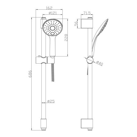 Комплект аксессуаров Rossinka AC-26 для душа, артикул AC-26