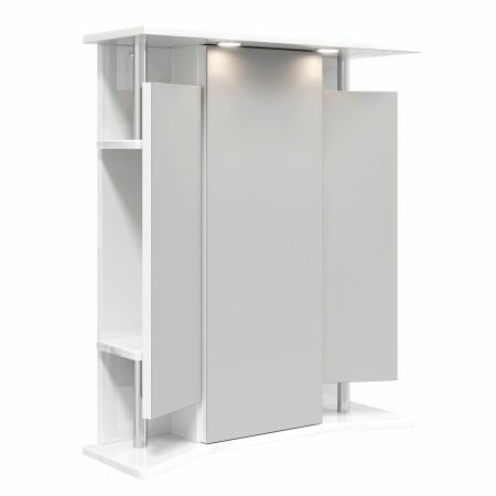 Шкаф-зеркало Onika Валерия 65 белый, правый, с подсветкой