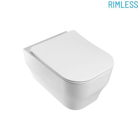 Olympia Synthesis Eco, подвесной безободковый унитаз c крепежом, 52x36 см, цвет черный глянцевый, артикул SYN1202R13