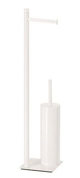 Gedy Trilly, стойка: бумагодержатель/металлический ерш, цвет белый матовый