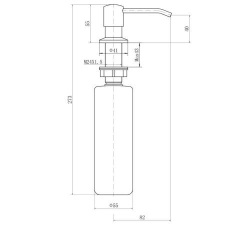 Дозатор для кухонной мойки FASHUN A403-7, чёрный